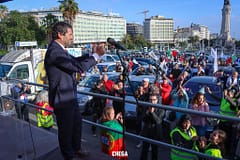 Centenas de manifestantes contra aumento do IUC em buzinão do Chega