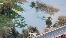 Mau tempo: Subida da água do rio corta ponte em freguesia de Braga