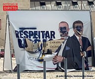 Outdoors do CHEGA vandalizados em Caldas da Rainha