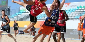 Portugueses com vitória e derrota na estreia do Europeu de andebol de praia