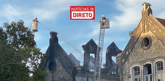 Bombeiros combatem incêndio nos Pavilhões do Parque das Caldas da Rainha